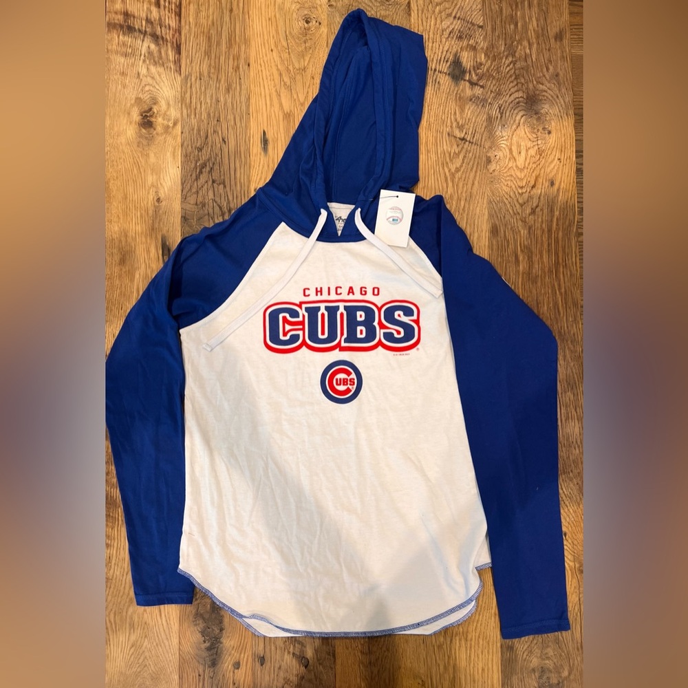 Gill 4 her by Carl Banks Chicago Cubs Kids Hoodie - Blue and White